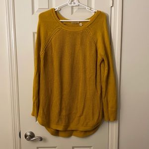 RD Style Rowca Cotton Blend Crew Neck Pullover in Mustard